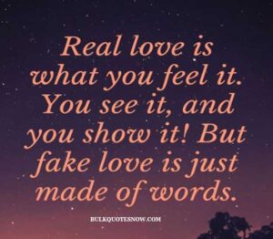 fake love quotes and sayings