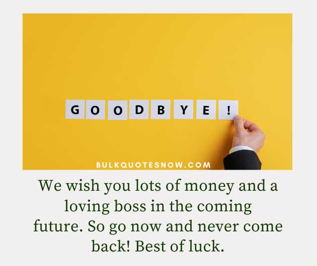 goodbye to loving boss