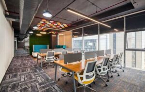 The interior design of the office